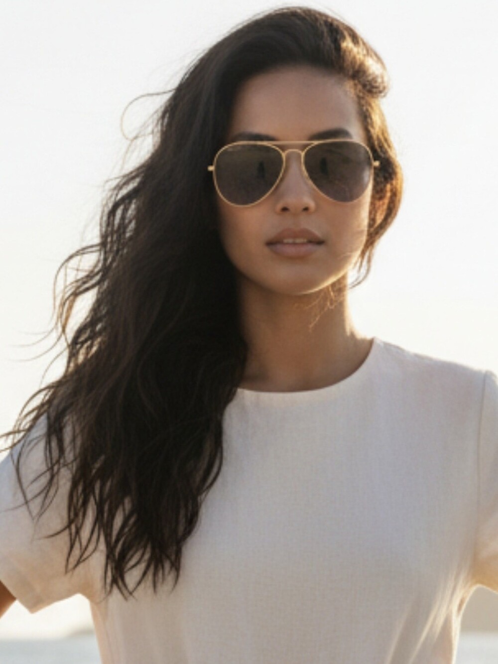 Chanel Aviator style, Purple Gradient Pilot Aviator Sunglasses Gold-toned metal